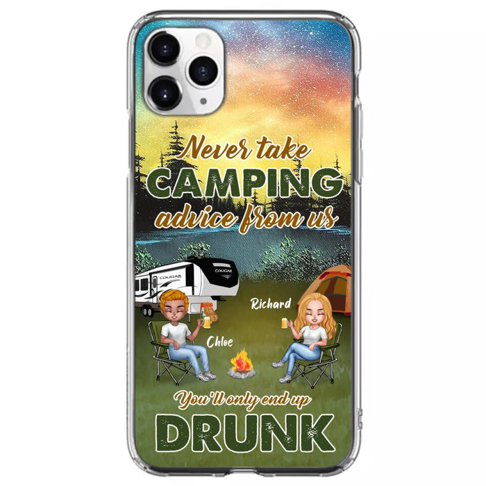 Custom Personalized Camping Friend Phone Case - Upto 7 People - Gift Idea For Camping Friends - We're Like A Really Small Gang - Case For iPhone And Samsung