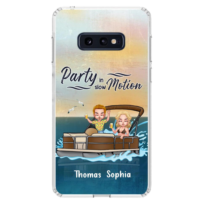 Custom Personalized Pontoon Couple/ Queen/ Captain Phone Case - Pontoon Gift Idea - Husband And Wife Pontoon Partners For Life - Case For iPhone And Samsung