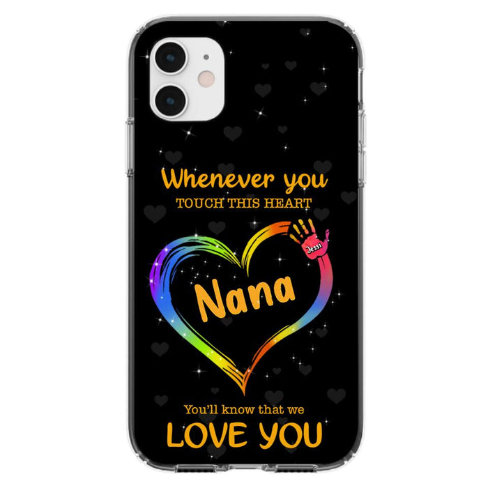 Custom Personalized Phone Case - Whenever You Touch This Heart, You'll Know That We Love You - Case For Iphone and Samsung