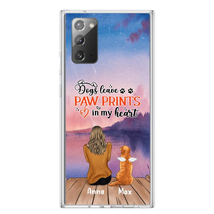 Custom Personalized Dog Phone Case - Upto 4 Dogs -  Gift Idea For Dog Lover - My Angel Has Paws - Case For iPhone And Samsung