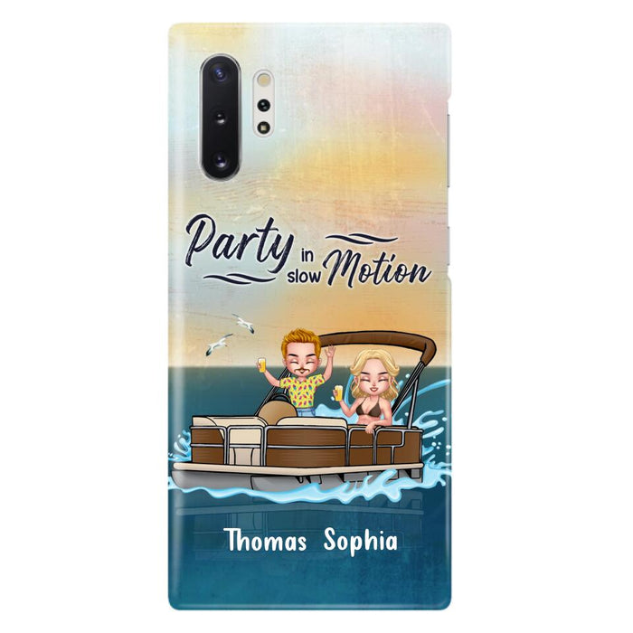 Custom Personalized Pontoon Couple/ Queen/ Captain Phone Case - Pontoon Gift Idea - Husband And Wife Pontoon Partners For Life - Case For iPhone And Samsung