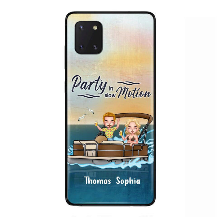 Custom Personalized Pontoon Couple/ Queen/ Captain Phone Case - Pontoon Gift Idea - Husband And Wife Pontoon Partners For Life - Case For iPhone And Samsung