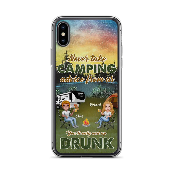 Custom Personalized Camping Friend Phone Case - Upto 7 People - Gift Idea For Camping Friends - We're Like A Really Small Gang - Case For iPhone And Samsung