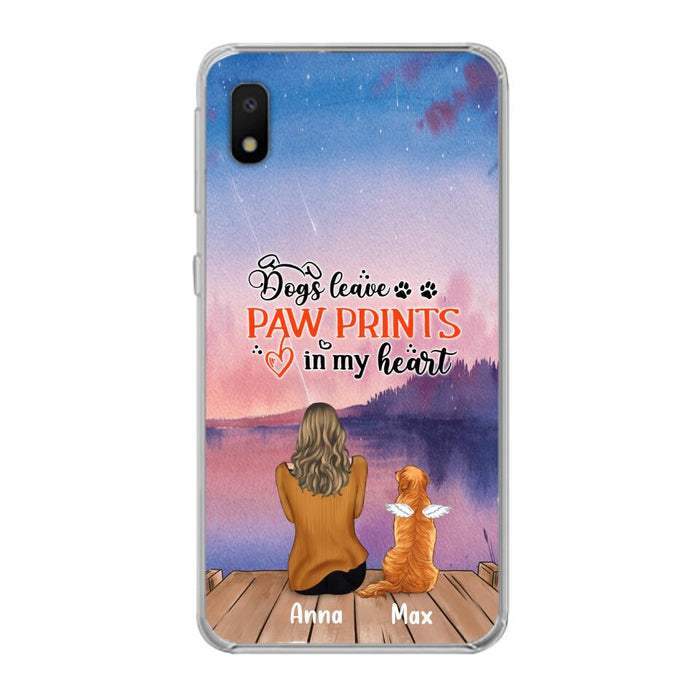 Custom Personalized Dog Phone Case - Upto 4 Dogs -  Gift Idea For Dog Lover - My Angel Has Paws - Case For iPhone And Samsung