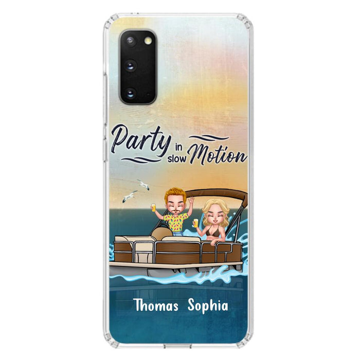 Custom Personalized Pontoon Couple/ Queen/ Captain Phone Case - Pontoon Gift Idea - Husband And Wife Pontoon Partners For Life - Case For iPhone And Samsung