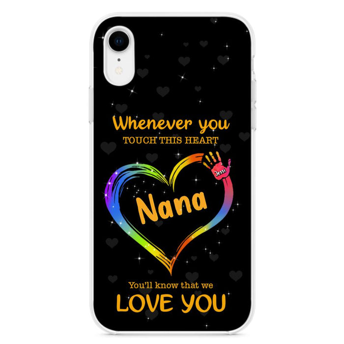 Custom Personalized Phone Case - Whenever You Touch This Heart, You'll Know That We Love You - Case For Iphone and Samsung