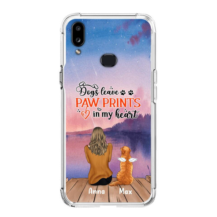 Custom Personalized Dog Phone Case - Upto 4 Dogs -  Gift Idea For Dog Lover - My Angel Has Paws - Case For iPhone And Samsung