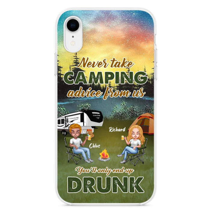 Custom Personalized Camping Friend Phone Case - Upto 7 People - Gift Idea For Camping Friends - We're Like A Really Small Gang - Case For iPhone And Samsung