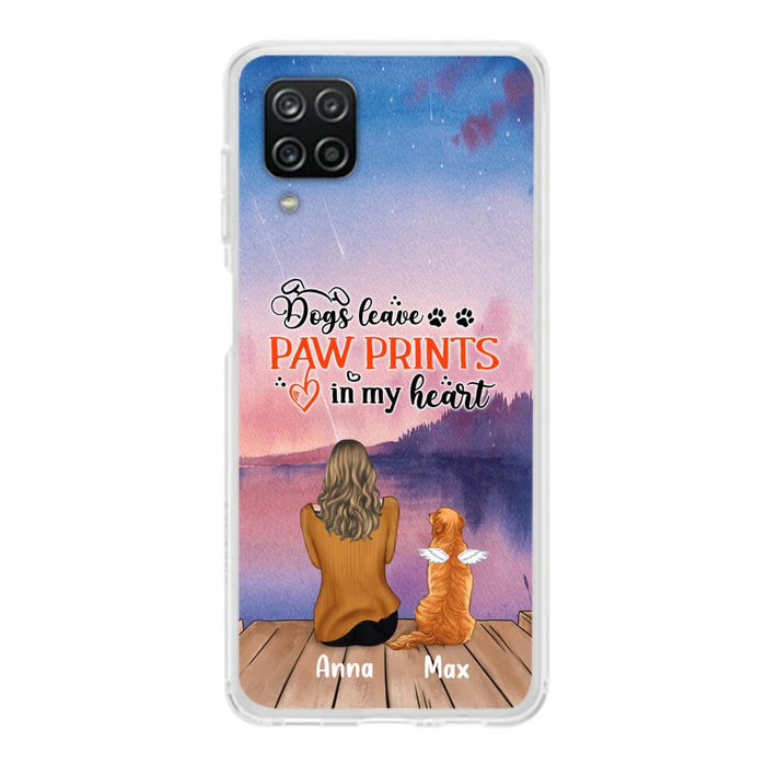 Custom Personalized Dog Phone Case - Upto 4 Dogs -  Gift Idea For Dog Lover - My Angel Has Paws - Case For iPhone And Samsung