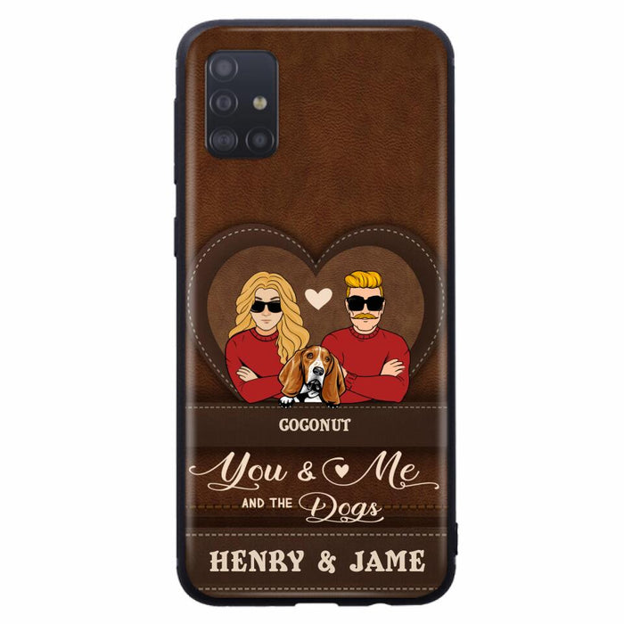 Custom Personalized You & Me And The Dogs Phone Case - Upto 5 Dogs - Valentine's Day Gift Idea For Couple/ Dog Lover - Case For iPhone And Samsung