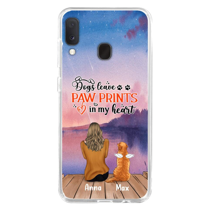 Custom Personalized Dog Phone Case - Upto 4 Dogs -  Gift Idea For Dog Lover - My Angel Has Paws - Case For iPhone And Samsung