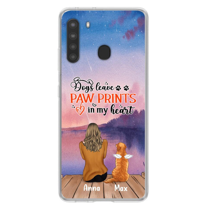 Custom Personalized Dog Phone Case - Upto 4 Dogs -  Gift Idea For Dog Lover - My Angel Has Paws - Case For iPhone And Samsung