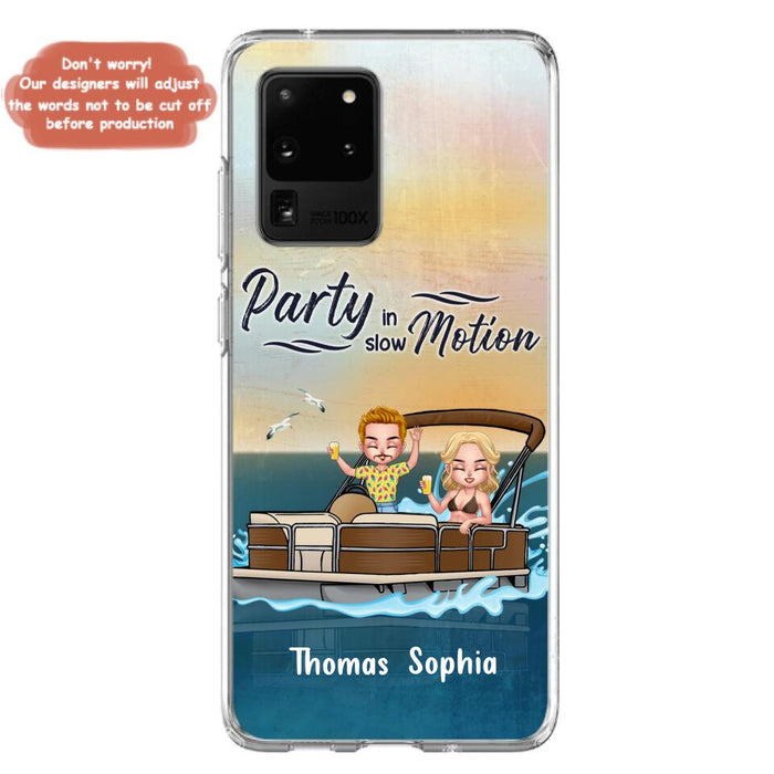 Custom Personalized Pontoon Couple/ Queen/ Captain Phone Case - Pontoon Gift Idea - Husband And Wife Pontoon Partners For Life - Case For iPhone And Samsung