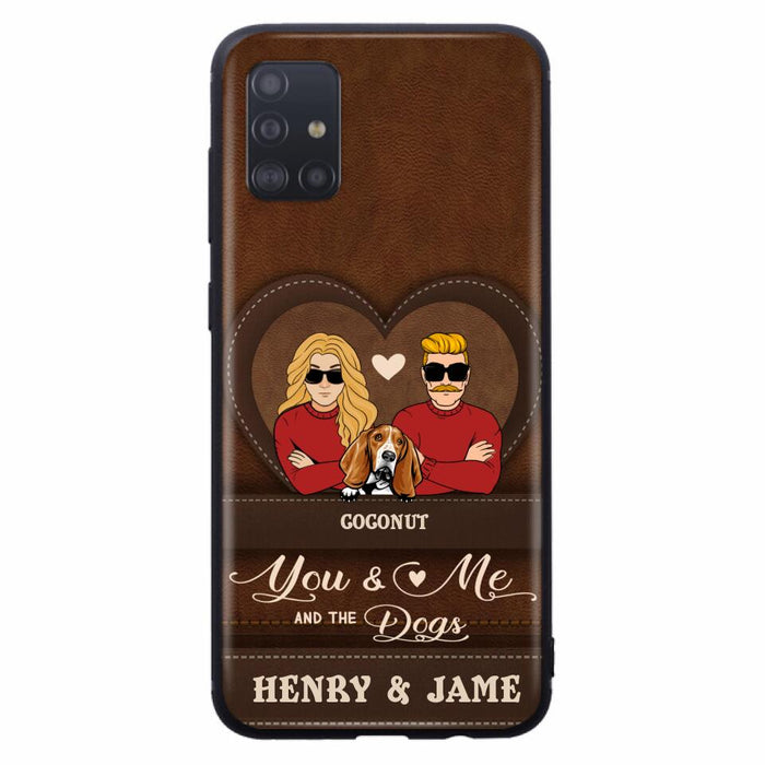 Custom Personalized You & Me And The Dogs Phone Case - Upto 5 Dogs - Valentine's Day Gift Idea For Couple/ Dog Lover - Case For iPhone And Samsung