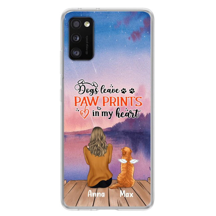 Custom Personalized Dog Phone Case - Upto 4 Dogs -  Gift Idea For Dog Lover - My Angel Has Paws - Case For iPhone And Samsung