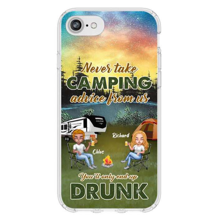 Custom Personalized Camping Friend Phone Case - Upto 7 People - Gift Idea For Camping Friends - We're Like A Really Small Gang - Case For iPhone And Samsung