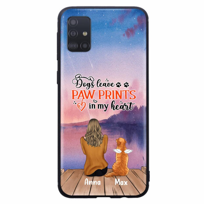 Custom Personalized Dog Phone Case - Upto 4 Dogs -  Gift Idea For Dog Lover - My Angel Has Paws - Case For iPhone And Samsung