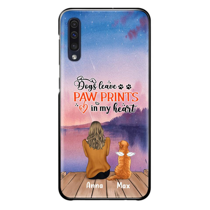 Custom Personalized Dog Phone Case - Upto 4 Dogs -  Gift Idea For Dog Lover - My Angel Has Paws - Case For iPhone And Samsung