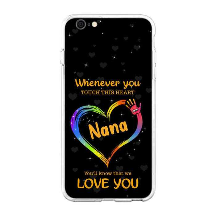 Custom Personalized Phone Case - Whenever You Touch This Heart, You'll Know That We Love You - Case For Iphone and Samsung