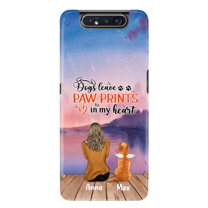 Custom Personalized Dog Phone Case - Upto 4 Dogs -  Gift Idea For Dog Lover - My Angel Has Paws - Case For iPhone And Samsung