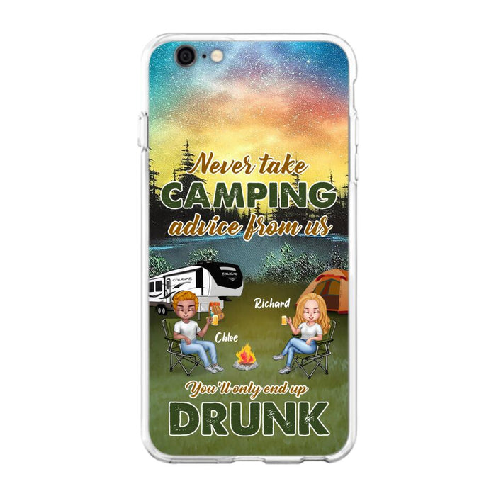 Custom Personalized Camping Friend Phone Case - Upto 7 People - Gift Idea For Camping Friends - We're Like A Really Small Gang - Case For iPhone And Samsung