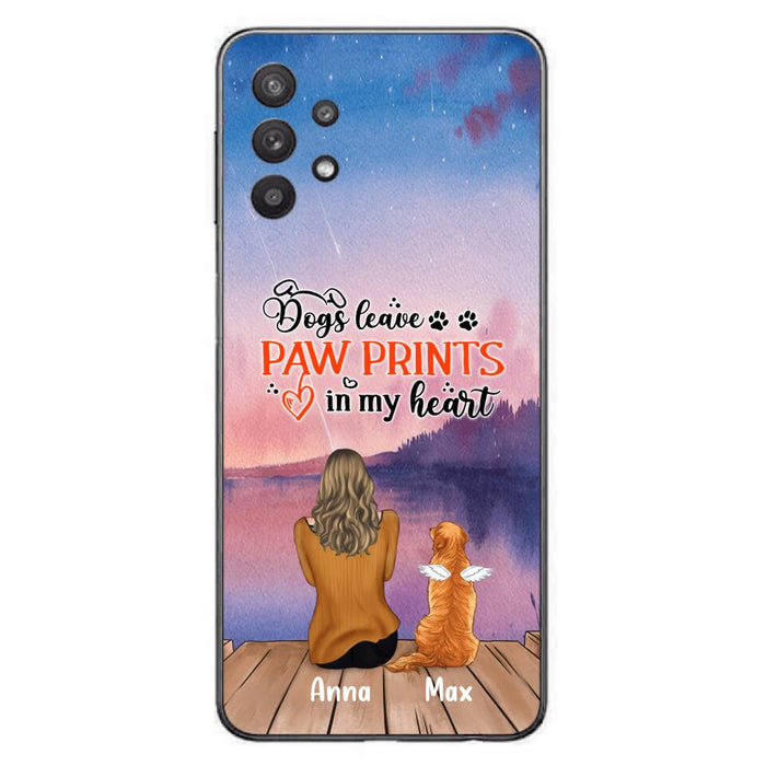 Custom Personalized Dog Phone Case - Upto 4 Dogs -  Gift Idea For Dog Lover - My Angel Has Paws - Case For iPhone And Samsung