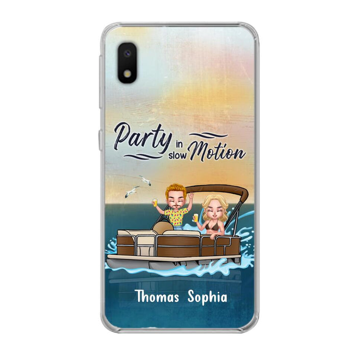 Custom Personalized Pontoon Couple/ Queen/ Captain Phone Case - Pontoon Gift Idea - Husband And Wife Pontoon Partners For Life - Case For iPhone And Samsung