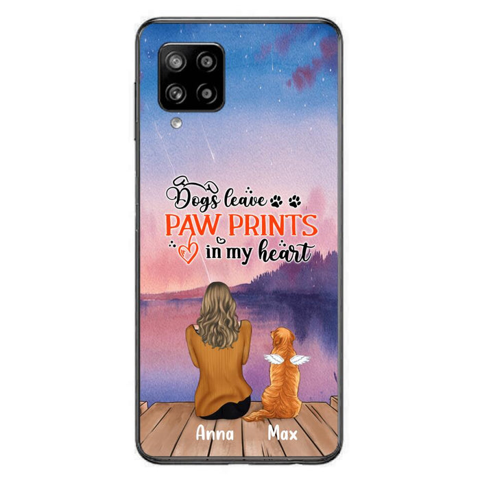 Custom Personalized Dog Phone Case - Upto 4 Dogs -  Gift Idea For Dog Lover - My Angel Has Paws - Case For iPhone And Samsung