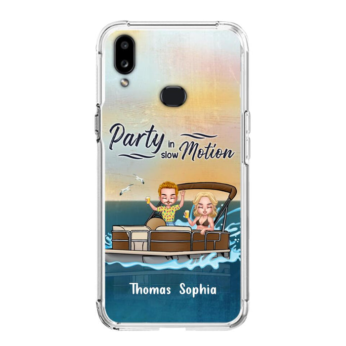 Custom Personalized Pontoon Couple/ Queen/ Captain Phone Case - Pontoon Gift Idea - Husband And Wife Pontoon Partners For Life - Case For iPhone And Samsung