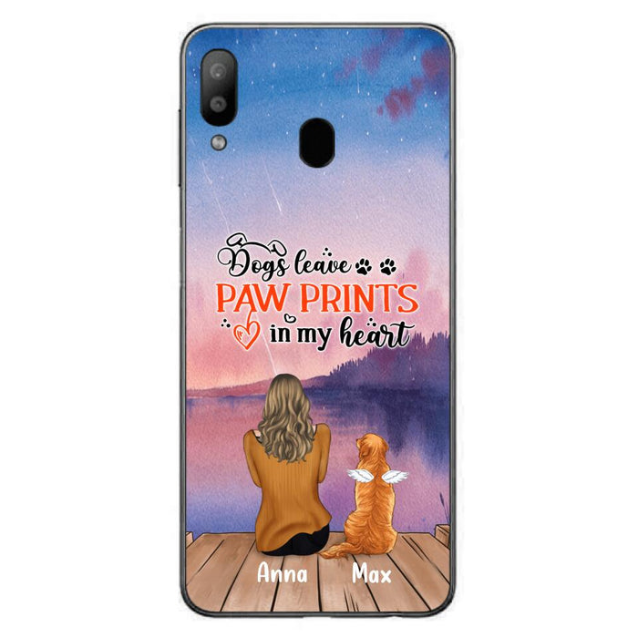 Custom Personalized Dog Phone Case - Upto 4 Dogs -  Gift Idea For Dog Lover - My Angel Has Paws - Case For iPhone And Samsung