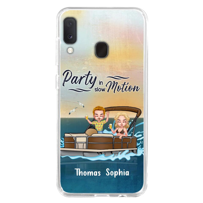 Custom Personalized Pontoon Couple/ Queen/ Captain Phone Case - Pontoon Gift Idea - Husband And Wife Pontoon Partners For Life - Case For iPhone And Samsung