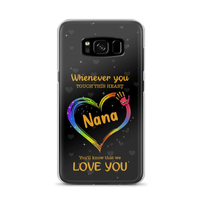 Custom Personalized Phone Case - Whenever You Touch This Heart, You'll Know That We Love You - Case For Iphone and Samsung