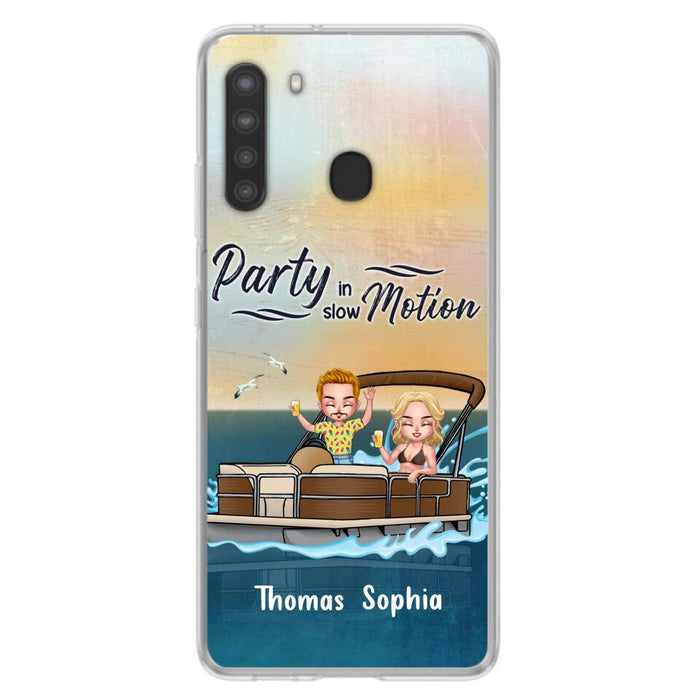 Custom Personalized Pontoon Couple/ Queen/ Captain Phone Case - Pontoon Gift Idea - Husband And Wife Pontoon Partners For Life - Case For iPhone And Samsung