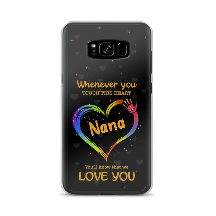 Custom Personalized Phone Case - Whenever You Touch This Heart, You'll Know That We Love You - Case For Iphone and Samsung