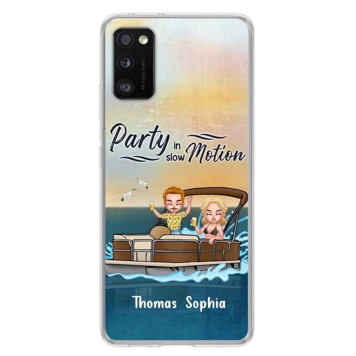 Custom Personalized Pontoon Couple/ Queen/ Captain Phone Case - Pontoon Gift Idea - Husband And Wife Pontoon Partners For Life - Case For iPhone And Samsung