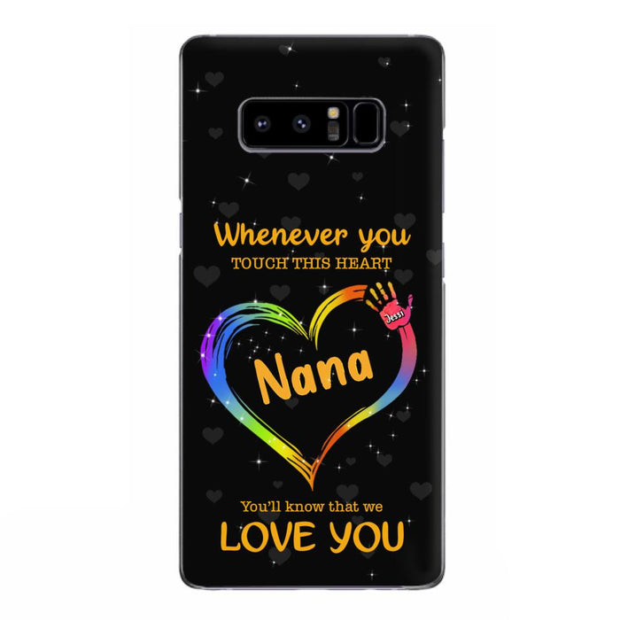 Custom Personalized Phone Case - Whenever You Touch This Heart, You'll Know That We Love You - Case For Iphone and Samsung