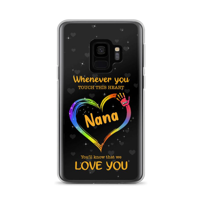 Custom Personalized Phone Case - Whenever You Touch This Heart, You'll Know That We Love You - Case For Iphone and Samsung