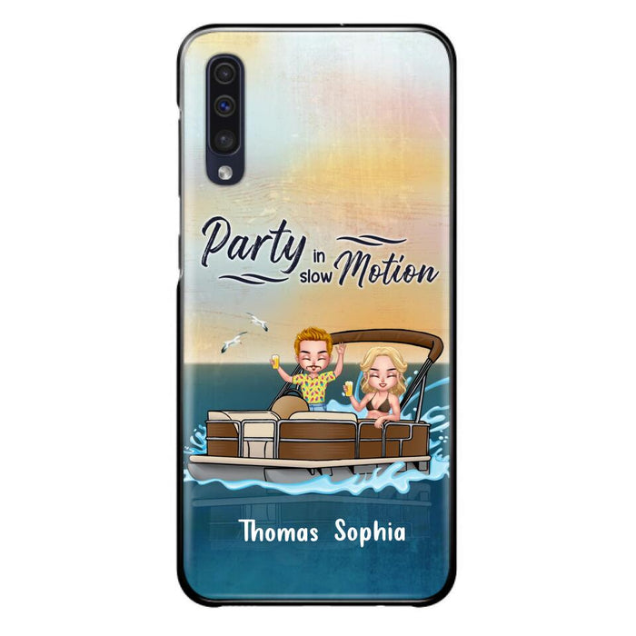 Custom Personalized Pontoon Couple/ Queen/ Captain Phone Case - Pontoon Gift Idea - Husband And Wife Pontoon Partners For Life - Case For iPhone And Samsung