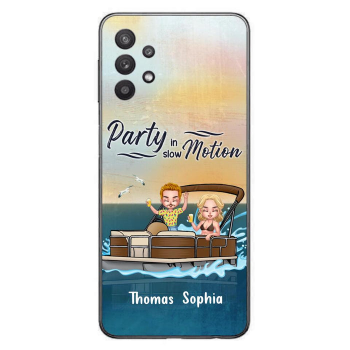 Custom Personalized Pontoon Couple/ Queen/ Captain Phone Case - Pontoon Gift Idea - Husband And Wife Pontoon Partners For Life - Case For iPhone And Samsung