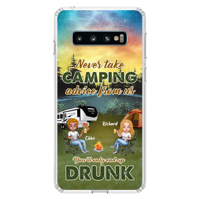 Custom Personalized Camping Friend Phone Case - Upto 7 People - Gift Idea For Camping Friends - We're Like A Really Small Gang - Case For iPhone And Samsung