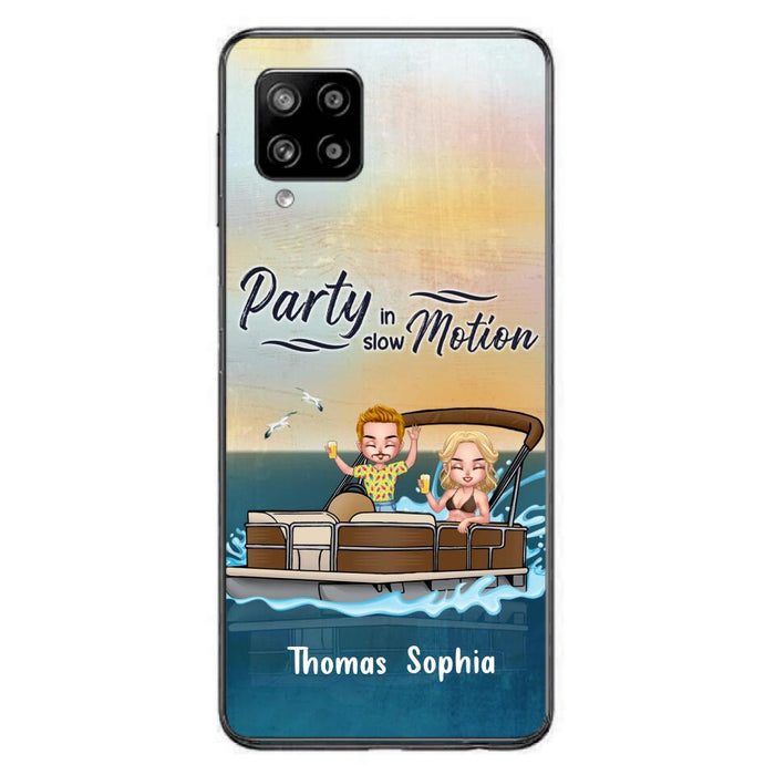 Custom Personalized Pontoon Couple/ Queen/ Captain Phone Case - Pontoon Gift Idea - Husband And Wife Pontoon Partners For Life - Case For iPhone And Samsung