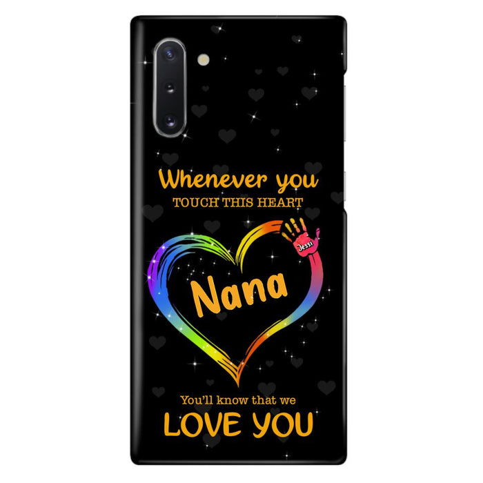 Custom Personalized Phone Case - Whenever You Touch This Heart, You'll Know That We Love You - Case For Iphone and Samsung