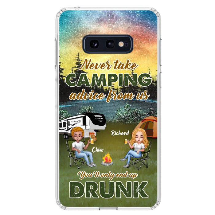 Custom Personalized Camping Friend Phone Case - Upto 7 People - Gift Idea For Camping Friends - We're Like A Really Small Gang - Case For iPhone And Samsung