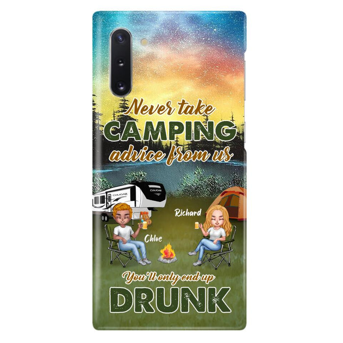 Custom Personalized Camping Friend Phone Case - Upto 7 People - Gift Idea For Camping Friends - We're Like A Really Small Gang - Case For iPhone And Samsung