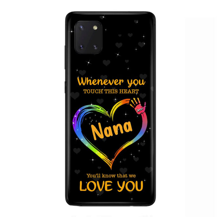 Custom Personalized Phone Case - Whenever You Touch This Heart, You'll Know That We Love You - Case For Iphone and Samsung