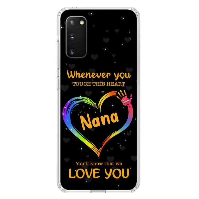 Custom Personalized Phone Case - Whenever You Touch This Heart, You'll Know That We Love You - Case For Iphone and Samsung