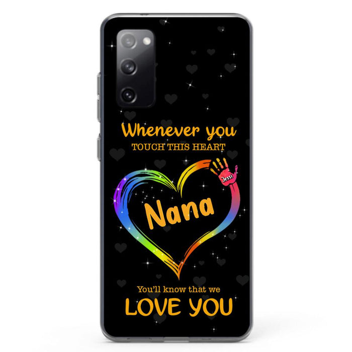 Custom Personalized Phone Case - Whenever You Touch This Heart, You'll Know That We Love You - Case For Iphone and Samsung