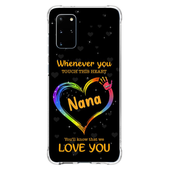 Custom Personalized Phone Case - Whenever You Touch This Heart, You'll Know That We Love You - Case For Iphone and Samsung