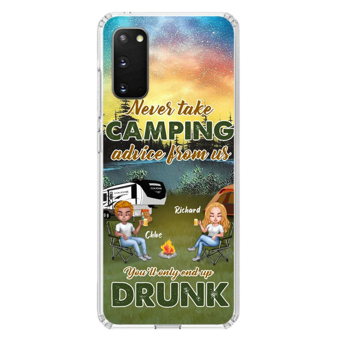 Custom Personalized Camping Friend Phone Case - Upto 7 People - Gift Idea For Camping Friends - We're Like A Really Small Gang - Case For iPhone And Samsung