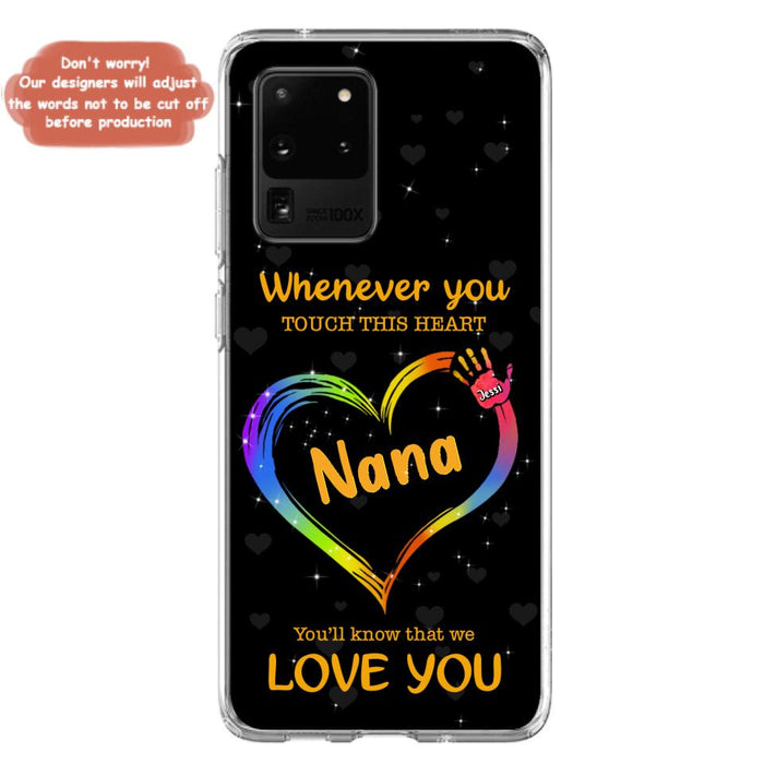 Custom Personalized Phone Case - Whenever You Touch This Heart, You'll Know That We Love You - Case For Iphone and Samsung